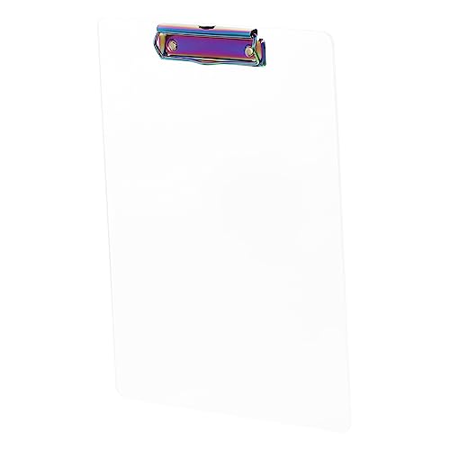 KICHOUSE Ordnerbrett Zwischenablage fürs Büro Datei Clipboard-Ordner A4 Schreibblock Planke schreibtafel Zwischenablage löschen transparente Klemmbretter A4-Klemmbrett Acryl von KICHOUSE
