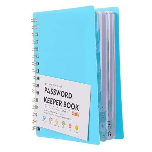 KICHOUSE Passwortbuch mit Alphabetischen Registertabs Kleines Spiral Notizbuch für Website Logins Vielseitiger Passwort Organizer Bleistiftfreundliches Papier Effiziente Übersicht von KICHOUSE