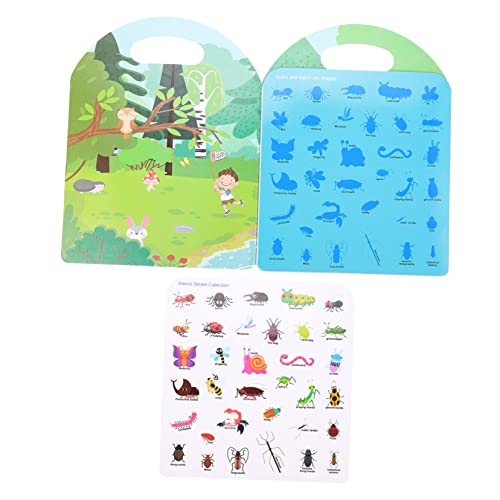 KICHOUSE Puzzle -aufkleberspielzeug Stickerbuch Für Herausnehmbares Stickerbuch Aufklärungsbuch Für Aufkleber-aktivitätsbuch Childrens Sticker Books Beschichtetes Papier von KICHOUSE