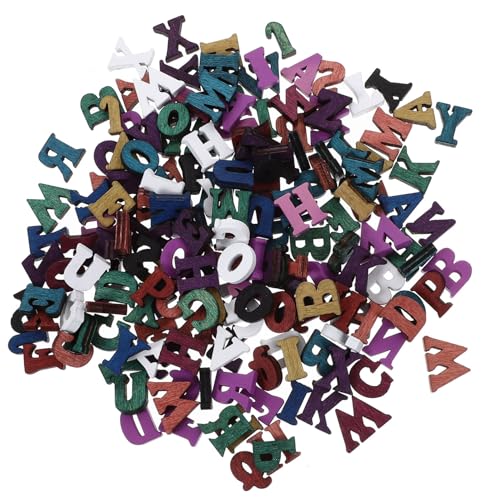 KICHOUSE 200pcs Holz Buchstaben Blöcke Decor Handwerk Buchstaben Decor Holz Buchstaben Für von KICHOUSE