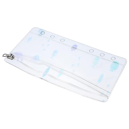 KICHOUSE Scrapbooking-Reißverschlusstasche Binder Notebook Geschäft Beutel schlank ordner Binder Aufbewahrungstasche mit Reißverschluss Loseblatt-Reißverschlusstasche PVC von KICHOUSE