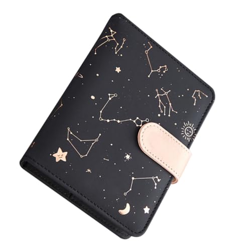 KICHOUSE Snap Notebook Notizbuch Notizblock Tagebuch Schüler Notizblöcke Schülernotiz Kinderzeitschrift Zeitschrift Für Mädchen Notizbücher Notizblock Aufnehmen Schwarz Papier von KICHOUSE