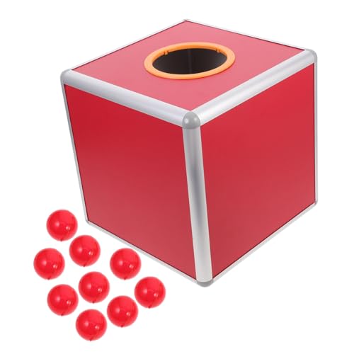 KICHOUSE Spendenbox Rot Multifunktionale Wahlurne für Raffles Spenden und Abstimmungen für Partys Fundraising und Klassenzimmer mit Roten Bällen von KICHOUSE