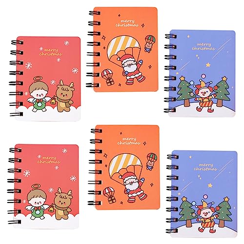 KICHOUSE Tagebuch Notizbuch Notizblock Spiralheft 6 Stück Weihnachtsspirale Skizzenbuch Schülerbedarf Für Das Schulbüro KICHOUSE Tagebuch Notizbuch Notizblock Spiralheft 6 Stück Weihnachtsspirale Skizzenbuch Schülerbedarf Für Das Schulbüro von KICHOUSE