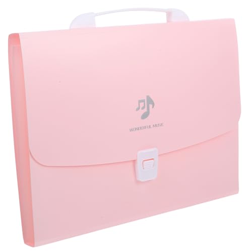 KICHOUSE Tragbare Orgel tasche formeller Dokumentordner Dokumentdateiordner Office-Dateiordner erweiterbarer Ordner Dokumentenmappen Reisedokumentenmappe Datei-Organizer-Ordner Plastik Rosa von KICHOUSE