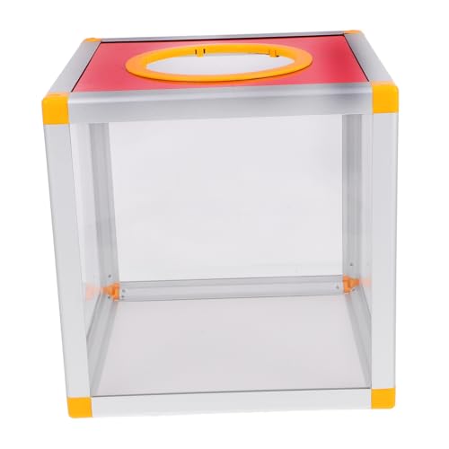 KICHOUSE Transparente Spendenbox Rote Gewinnspielbox für Abstimmungen Vorschläge und Spenden Vielseitiger Fundraising Container mit Hoher Sichtbarkeit und Einfacher KICHOUSE Transparente Spendenbox Rote Gewinnspielbox für Abstimmungen Vorschläge und Spenden Vielseitiger Fundraising Container mit Hoher Sichtbarkeit und Einfacher von KICHOUSE