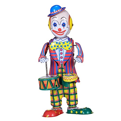 KICHOUSE Vintage Clown Drummer Figur Retro Aufziehspielzeug für Tischdekoration Nostalgisches Wackelspielzeug für Erwachsene für Bars und Cafés KICHOUSE Vintage Clown Drummer Figur Retro Aufziehspielzeug für Tischdekoration Nostalgisches Wackelspielzeug für Erwachsene für Bars und Cafés von KICHOUSE