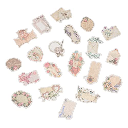 KICHOUSE Vintage Scrapbooking Sticker Boxen Mit Retro Design Für Dekoration Geeignet Für Tagebücher Scrapbooks Und Kreative Projekte Hochwertige Sichere Materialien Mit Klarer von KICHOUSE