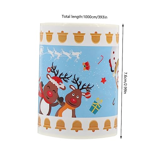 KICHOUSE Weihnachtlicher Abziehbarer Wandrahmen Aufkleber Widerstandsfähiger Dekorativer für Klassenzimmer Bulletin Board DIY Party Zubehör Wasserfest Cartoon von KICHOUSE