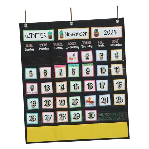 KICHOUSE Wöchentlicher Kalender Hängende Tasche für Kinderzimmer Montessori Lernkalender mit Klarer Übersicht für Zuhause und Klassenzimmer um Planung und Zeitmanagement Spielerisch zu KICHOUSE Wöchentlicher Kalender Hängende Tasche für Kinderzimmer Montessori Lernkalender mit Klarer Übersicht für Zuhause und Klassenzimmer um Planung und Zeitmanagement Spielerisch zu von KICHOUSE