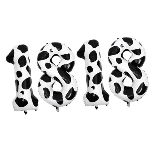 KICHOUSE Kuh-luftballons Aus Aluminiumfolie 4 Stück Party-dekoration Zum 18 Geburtstag von KICHOUSE
