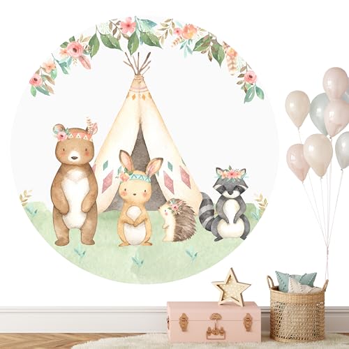 KIDSMOOD - Wandsticker für Kinder- & Babyzimmer Wanddeko für Mädchen & Jungen Aquarell XXL Wandtatoo als Deko für Kinderzimmer Ideale Geschenke für Kinder und Babys [140 cm] von KIDSMOOD