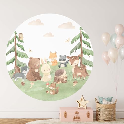 KIDSMOOD - Wandsticker für Kinder- & Babyzimmer Wanddeko für Mädchen & Jungen Aquarell XXL Wandtatoo als Deko für Kinderzimmer Ideale Geschenke für Kinder und Babys [80 cm] von KIDSMOOD