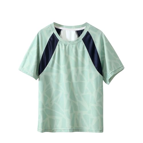 KIDSZJA Clearance Mädchen-Kleidung, gestreift, atmungsaktiv, weich, ultimativer Komfort, Rundhalsausschnitt, Netzstoff, Sportbluse, UK-Kurzarm, überschnittene Schulpartys, Wochenendausflüge KIDSZJA Clearance Mädchen-Kleidung, gestreift, atmungsaktiv, weich, ultimativer Komfort, Rundhalsausschnitt, Netzstoff, Sportbluse, UK-Kurzarm, überschnittene Schulpartys, Wochenendausflüge von KIDSZJA