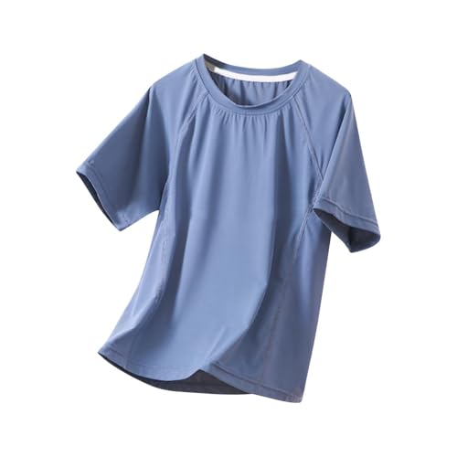KIDSZJA Kinder-Top, Mädchen, einfarbig, atmungsaktiv, Netzstoff, Sportkleidung, Rundhalsausschnitt, überschnittene Schultern, praktische Blusen, UK-Kurzarm, Sonnenschutz, LSF 50+, Shirt, Strandtage KIDSZJA Kinder-Top, Mädchen, einfarbig, atmungsaktiv, Netzstoff, Sportkleidung, Rundhalsausschnitt, überschnittene Schultern, praktische Blusen, UK-Kurzarm, Sonnenschutz, LSF 50+, Shirt, Strandtage von KIDSZJA