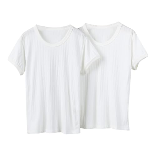 KIDSZJA Mädchen-T-Shirts, 1–2 Jahre, 2 Stück, Unterhemden, Kleidung, kurzärmelig, weich, leicht, Top, Schleife, Rundhalsausschnitt, Netzstoff, atmungsaktiv, Blusen, elegant, Sommer, dehnbar, Gymnastik KIDSZJA Mädchen-T-Shirts, 1–2 Jahre, 2 Stück, Unterhemden, Kleidung, kurzärmelig, weich, leicht, Top, Schleife, Rundhalsausschnitt, Netzstoff, atmungsaktiv, Blusen, elegant, Sommer, dehnbar, Gymnastik von KIDSZJA