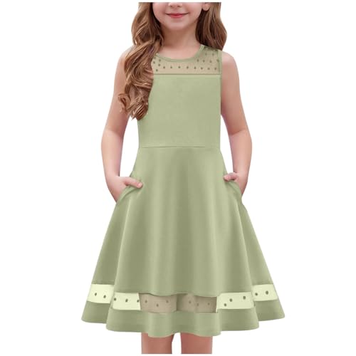 KIDSZJA My Orders My Orders Strandkleid für Mädchen, Netzstoff, gepunktet, Midi, Freizeitkleider, Rundhalsausschnitt, Aline, Swing-Kleid, ärmellos, mit Taschen, plissiert, Boho-Sommerkleid 2025 KIDSZJA My Orders My Orders Strandkleid für Mädchen, Netzstoff, gepunktet, Midi, Freizeitkleider, Rundhalsausschnitt, Aline, Swing-Kleid, ärmellos, mit Taschen, plissiert, Boho-Sommerkleid 2025 von KIDSZJA