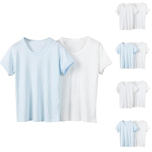 KIDSZJA My Recent Orders T-Shirt für Mädchen, weich, leicht, mit Schleife, zum Binden, Sommer, dehnbar, kurzärmelig, Netzstoff, atmungsaktiv, Rundhalsausschnitt, 2 Stück, Unterhemden, Gymnastik KIDSZJA My Recent Orders T-Shirt für Mädchen, weich, leicht, mit Schleife, zum Binden, Sommer, dehnbar, kurzärmelig, Netzstoff, atmungsaktiv, Rundhalsausschnitt, 2 Stück, Unterhemden, Gymnastik von KIDSZJA