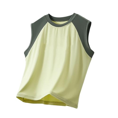 KIDSZJA Today'S Lightning Deals Tanktop für Mädchen, 9 Jahre, lässig, locker, bequem, ärmellos, klassisch, Qiuck-Dry, Netzstoff, Rundhalsausschnitt, athletisch, Sommer, niedlich, niedlich, Farbblock KIDSZJA Today'S Lightning Deals Tanktop für Mädchen, 9 Jahre, lässig, locker, bequem, ärmellos, klassisch, Qiuck-Dry, Netzstoff, Rundhalsausschnitt, athletisch, Sommer, niedlich, niedlich, Farbblock von KIDSZJA