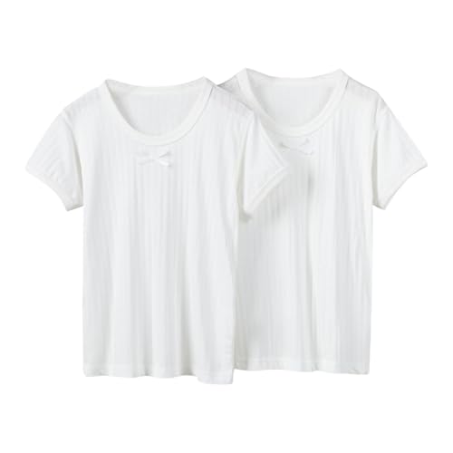 Tops für Teenager, Mädchen, kurzärmelig, England-T-Shirt, Netzstoff, atmungsaktiv, UV-Schutz, LSF 50+, stilvoll, weich, dehnbar, Rundhalsausschnitt, 2 Stück, Unterhemden, Blusen, Schleife, Krawatte Tops für Teenager, Mädchen, kurzärmelig, England-T-Shirt, Netzstoff, atmungsaktiv, UV-Schutz, LSF 50+, stilvoll, weich, dehnbar, Rundhalsausschnitt, 2 Stück, Unterhemden, Blusen, Schleife, Krawatte von KIDSZJA