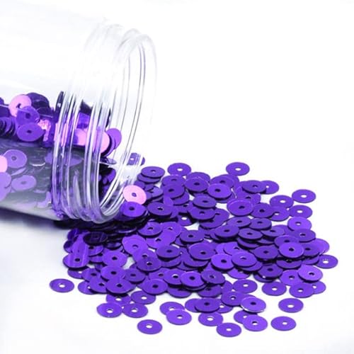 10 g/Beutel, 2 mm, 3 mm, 4 mm, 5 mm, 6 mm, bunt, flach, rund, Bulk-Pailletten, PVC, Basteln, matte Pailletten, Hochzeitskleid, Nähzubehör, violett, 5 mm, 1000 Stück 10 g/Beutel, 2 mm, 3 mm, 4 mm, 5 mm, 6 mm, bunt, flach, rund, Bulk-Pailletten, PVC, Basteln, matte Pailletten, Hochzeitskleid, Nähzubehör, violett, 5 mm, 1000 Stück von KIEYTW