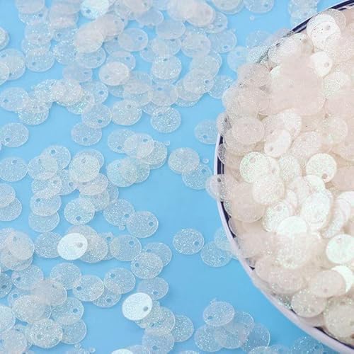 6 mm zwiebelrosa Pailletten, flach, rund, durchsichtig, PVC-Pailletten, zum Nähen, Hochzeit, Basteln, Kostümzubehör, Pailletten, transparent weiß, 6 mm, 10 g 6 mm zwiebelrosa Pailletten, flach, rund, durchsichtig, PVC-Pailletten, zum Nähen, Hochzeit, Basteln, Kostümzubehör, Pailletten, transparent weiß, 6 mm, 10 g von KIEYTW