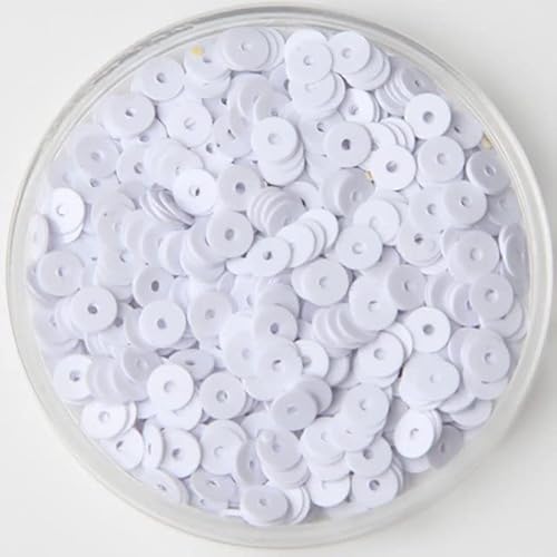 DIY-Pailletten, 3 mm, 4 mm, 5 mm, 6 mm, 8 mm, 10 mm, Pailletten aus Porzellan, flache runde Pailletten für Hochzeit, Basteln, Kostüm, Scrapbooking, Zubehör, weiß, 2,10 mm, 20 g DIY-Pailletten, 3 mm, 4 mm, 5 mm, 6 mm, 8 mm, 10 mm, Pailletten aus Porzellan, flache runde Pailletten für Hochzeit, Basteln, Kostüm, Scrapbooking, Zubehör, weiß, 2,10 mm, 20 g von KIEYTW