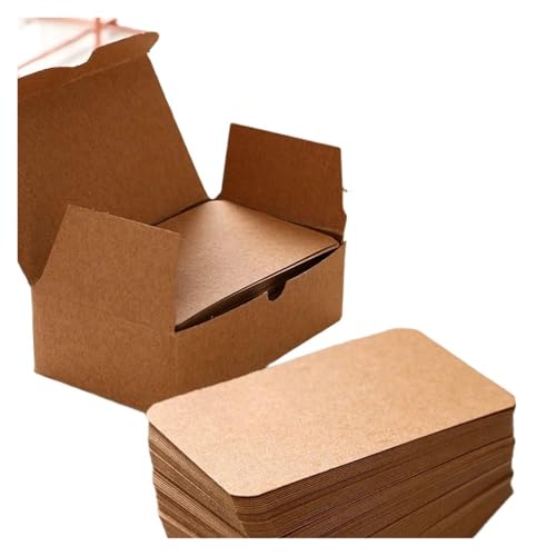 100 Blatt Postkarte Graffiti-Karte Blankokarte Lesezeichen Kleines Kraftpapier DIY Haftnotiz Kreative Wortnachricht Notizblock(Kraft paper) von KIFSDLF