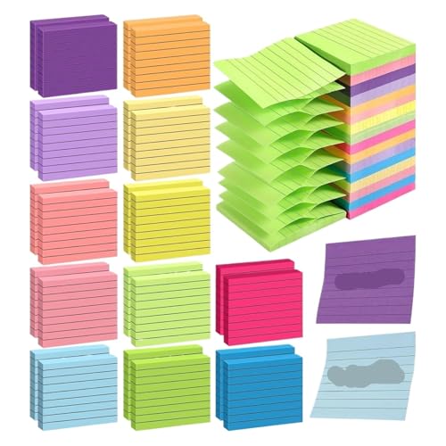 12 Stück Pop-Up-Haftnotizen – selbstklebende Notizblöcke mit einfacher Ausgabe, leuchtende Farben, for die Organisation im Büro, in der Schule und zu Hause 12 Stück Pop-Up-Haftnotizen – selbstklebende Notizblöcke mit einfacher Ausgabe, leuchtende Farben, for die Organisation im Büro, in der Schule und zu Hause von KIFSDLF