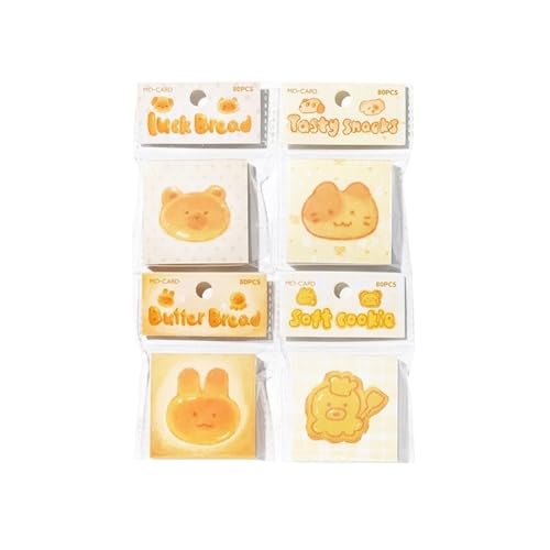 4er-Pack 320 Blatt süße Brot-Mini-Notizblöcke for Tagebücher, Studiennotizen, Planer-Dekoration und Studenten-Schreibwaren 4er-Pack 320 Blatt süße Brot-Mini-Notizblöcke for Tagebücher, Studiennotizen, Planer-Dekoration und Studenten-Schreibwaren von KIFSDLF