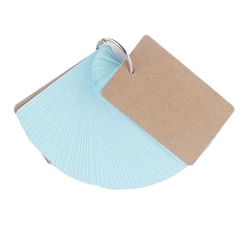 50 Blatt/Set Blanko-Notizblock aus einfarbigem Papier und Karte, tragbarer Mini-Notizblock, for Studenten und Mitarbeiter(Blue) von KIFSDLF
