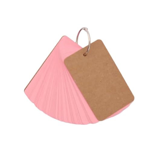 50 Blatt/Set Blanko-Notizblock aus einfarbigem Papier und Karte, tragbarer Mini-Notizblock, for Studenten und Mitarbeiter(Pink) von KIFSDLF