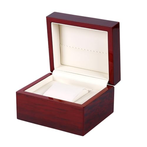 KIFSDLF 1 Grid Watch Aufbewahrungsbox Holzmaterial Rote Farbe Schmuckschatulle Ein leichteres Geschäft KIFSDLF 1 Grid Watch Aufbewahrungsbox Holzmaterial Rote Farbe Schmuckschatulle Ein leichteres Geschäft von KIFSDLF