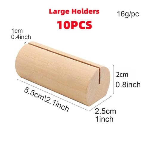 KIFSDLF 10/20 Stück Tischkartenhalter aus Holz, Basis for Namenskarten, Tischnummernhalter, Fotohalter for Hochzeitsdekorationen (ohne Karten)(L-10Pcs) von KIFSDLF