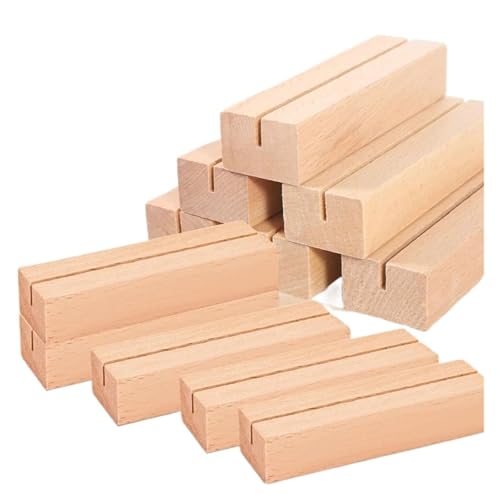 KIFSDLF 10 Stück Tischkartenhalter aus Holz, Foto- und Postkartenhalter for rustikale Hochzeiten, Geburtstage, Partys, Tischnummern, Namen, Standup-Schilder, Sockel KIFSDLF 10 Stück Tischkartenhalter aus Holz, Foto- und Postkartenhalter for rustikale Hochzeiten, Geburtstage, Partys, Tischnummern, Namen, Standup-Schilder, Sockel von KIFSDLF