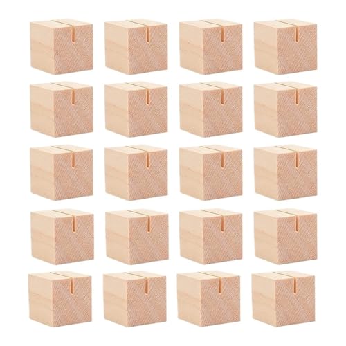 KIFSDLF 20 Stück Namenskartenhalter aus Holz, Tischnummernständer , Tischkartenhalter Massivholz for Namensschilder, Bilder, Postkarten KIFSDLF 20 Stück Namenskartenhalter aus Holz, Tischnummernständer , Tischkartenhalter Massivholz for Namensschilder, Bilder, Postkarten von KIFSDLF