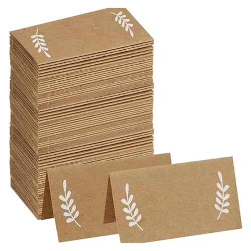 KIFSDLF 30/60/80 stücke Khaki Hochzeit Sitz Anzahl Tisch Karte Name Ort Geburtstag Party Zeichen in Klassenkameraden Abendessen Gruß(30pcs) von KIFSDLF
