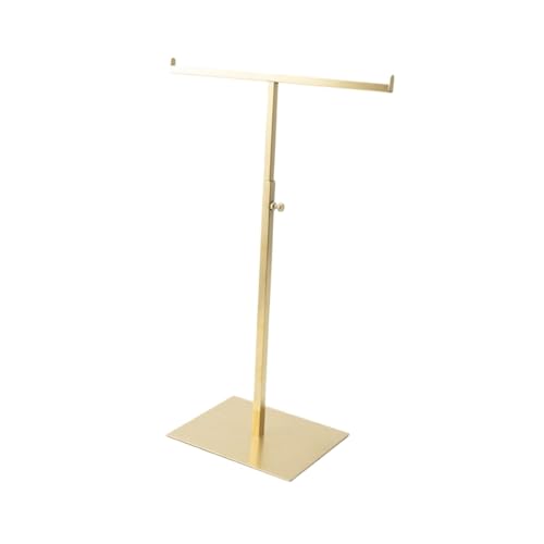 KIFSDLF Halskettenhalter, Schmuckaufbewahrungsregal, Schmuckdisplay, Halskettenaufbewahrungsregal for Geschäft, Badezimmer, Zuhause, Tisch, hängender Anhänger(Golden) von KIFSDLF