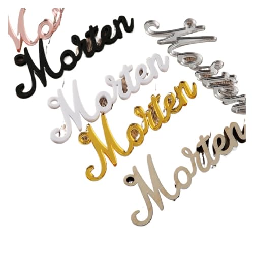 KIFSDLF Lasergeschnittene Namen Tischkarten for Hochzeiten Benutzerdefinierte Tischgedecke Hochzeitsnamen Namensschilder aus Holz for die Hochzeit(Clean) von KIFSDLF