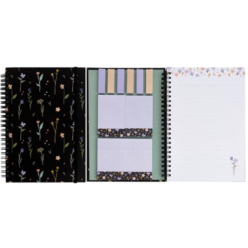 KIFZM A5 Spiral-Notizbuch, niedliche College-Notizbücher für Frauen Spiral Ruled Journal Hardcover-Notizbuch mit Sticky Memo Pads linierte Notizen Design A KIFZM A5 Spiral-Notizbuch, niedliche College-Notizbücher für Frauen Spiral Ruled Journal Hardcover-Notizbuch mit Sticky Memo Pads linierte Notizen Design A von KIFZM