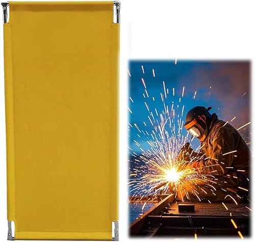 KIJyfgTR 1 STÜCK Flammhemmende Schweißvorhänge, Professionelle Paneelschweißvorhänge, Tragbare Schweißschirme for Industrie- Und Bauunternehmensstandorte(58x120 cm) von KIJyfgTR