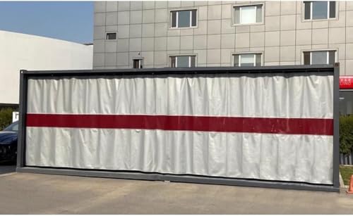 KIJyfgTR 20 Mylar-Trennvorhänge mit transparenten Fenstern, silikonbeschichtete Glasfaser, Schweißdecken for den industriellen Bereich, for Maschinenräume und Werkstätten(2.1x2.5m/6.9x8.3ft) von KIJyfgTR