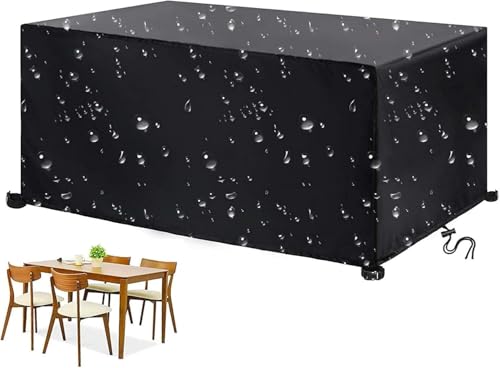 KIJyfgTR Abdeckung for Gartenmöbel im Freien, 420D, langlebige Balkontischabdeckung, geeignet for Gartensofas und Korbmöbel(242 * 162 * 100cm) von KIJyfgTR
