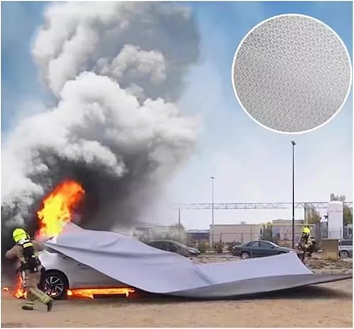 KIJyfgTR Auto-Feuerlöschdecke – Silikon-Selbstentzündungs- und Sauerstoffbarriere for Fahrzeuge und den Heimgebrauch(3x4m) von KIJyfgTR