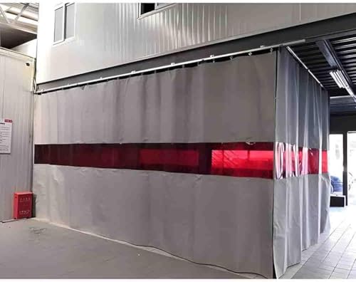 KIJyfgTR Industrielle Schweißtürvorhänge, Schweißtürvorhänge mit Sichtfenstern, Industrielle Trennwände for Werkstätten, Schneidemaschinen(2.5x3 m/8.3x9.8 ft) von KIJyfgTR