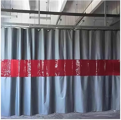 KIJyfgTR Industrielle Schweißtürvorhänge - mit Sichtfenstern for Werkstätten, Industrie- und Baugelände(2x3 m/6.6x9.8 ft) von KIJyfgTR