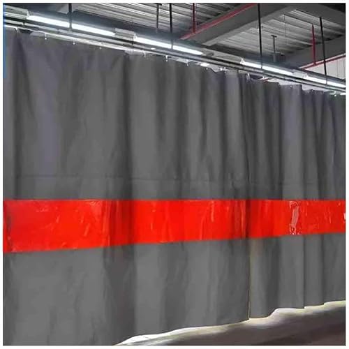 KIJyfgTR Industrielle Schweißtürvorhänge mit Sichtfenstern for Werkstätten, Industrie- und Vertragsstandorte(2x2 m/6.6x6.6 ft) von KIJyfgTR