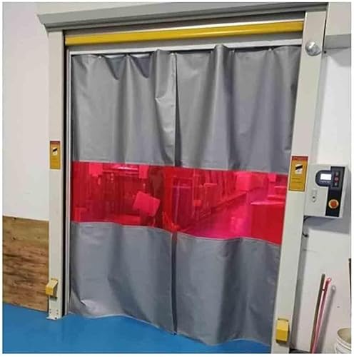 KIJyfgTR Industrielle Schweißvorhänge - Feuerhemmende Schweißdecken - Mit rotem Sichtfenster, Industrielle Feuerlöschdecken for Lagerhallen und Werkstätten(2x2.5 m/6.6x8.3 ft) von KIJyfgTR