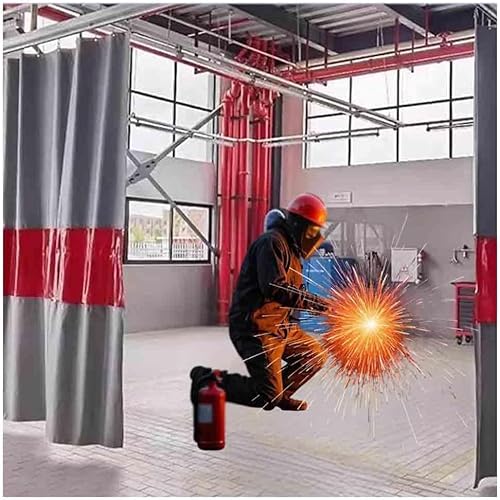 KIJyfgTR Industrielle Schweißvorhänge - Mit Ösen und Sichtfenstern for Werkstätten, Industrie und Studios(2x3 m/6.6x9.8 ft) von KIJyfgTR