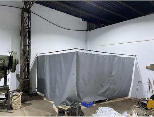 KIJyfgTR Schweißvorhänge for den industriellen Einsatz, silikonbeschichtete Glasfaserdecken – hitzebeständig – flammhemmende Abschirmungen for Werkstätten, Schweißer und Schneidemaschinen(1.2x2m) von KIJyfgTR